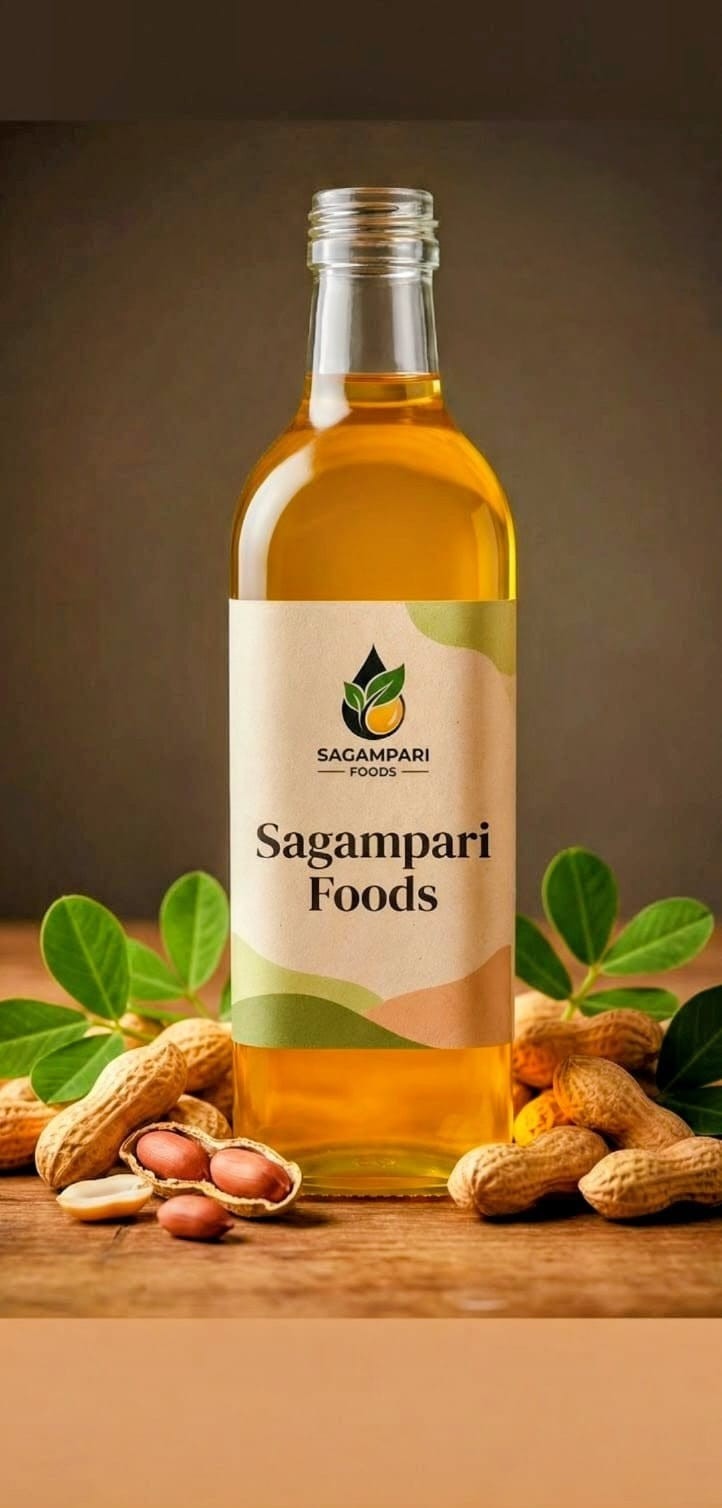 Sagampari Foods pure cold pressed oil bottle
